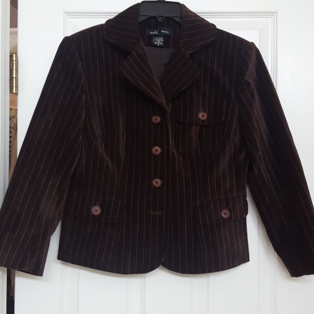 Y2K Victoria's Secret Moda Velvet Pinstripe Jacket